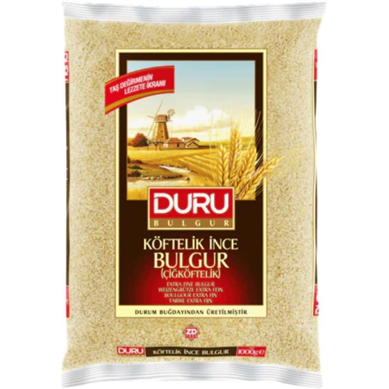Duru Cigköftelik Bulgur Grundnahrungsmittel 1000g Getreide Vorrat