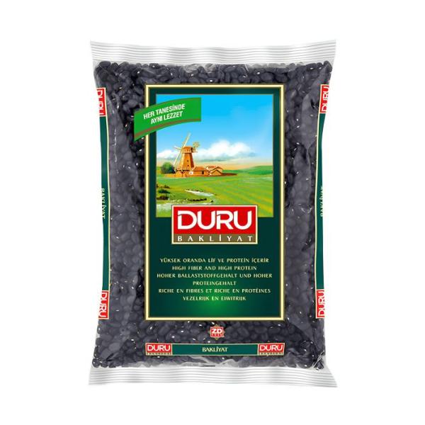 Duru Schwarz Bohnen Grundnahrungsmittel 1000g Getreide Vorrat