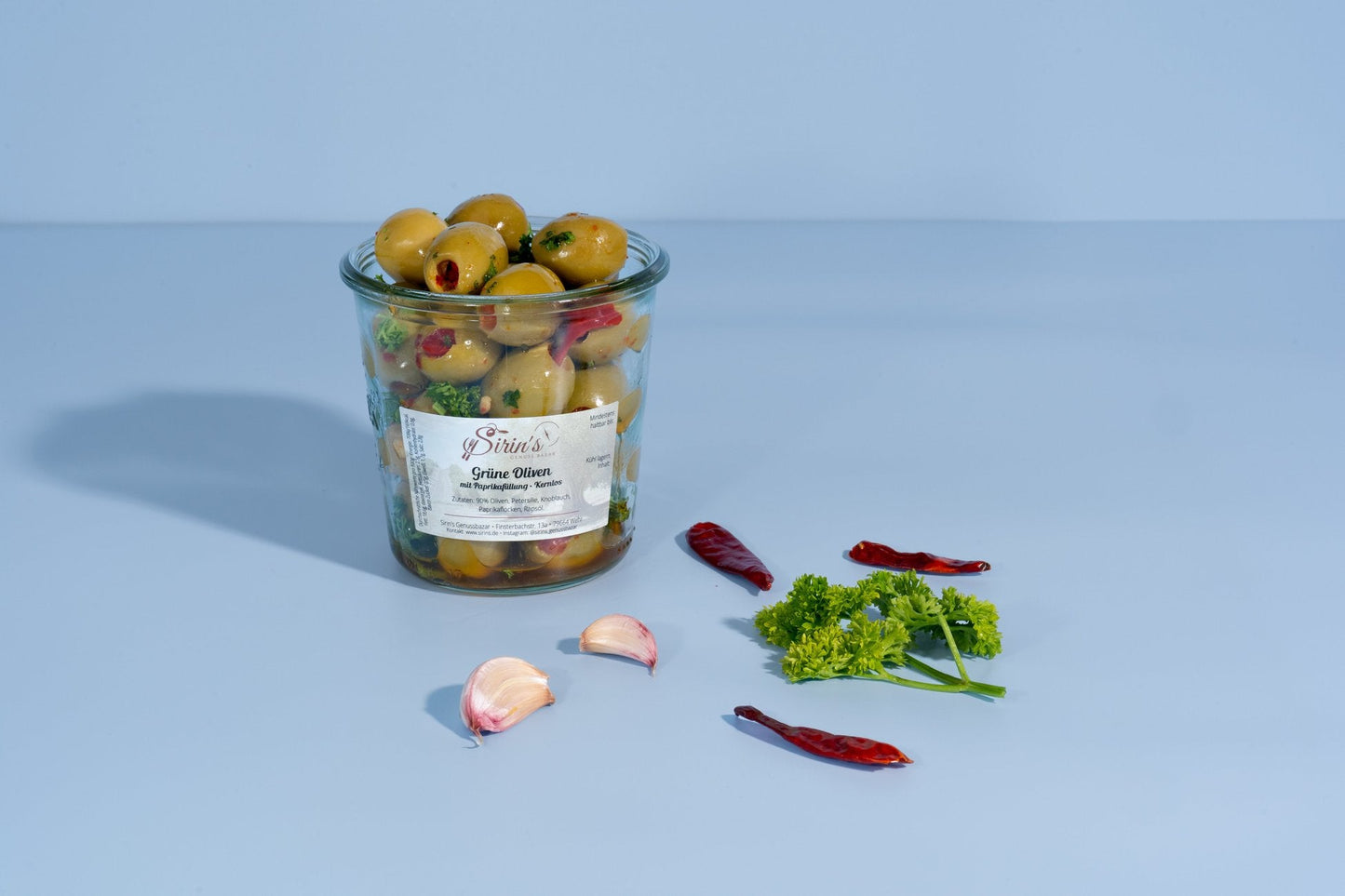 Nursan Grün mit Paprika Oliven 1000g Vorrat