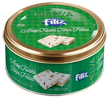 Helsan Antep mit Pistazie Halva Teneke türkische Süßware 1000g Lokum