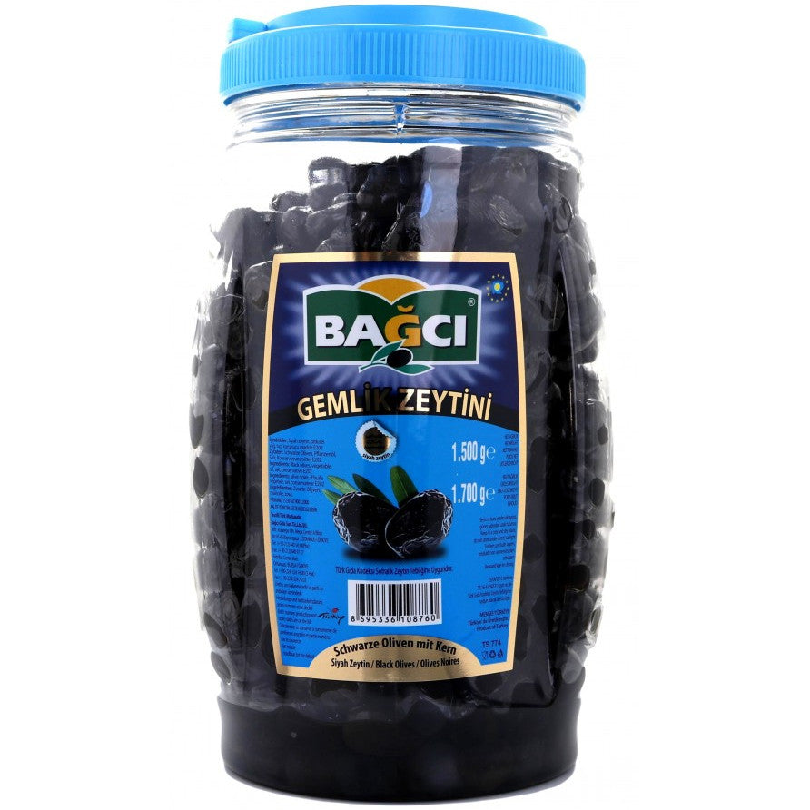 Bagci Özel Gemlik Zeytini eingelegte Oliven-Spezialität 1200g Vorrat