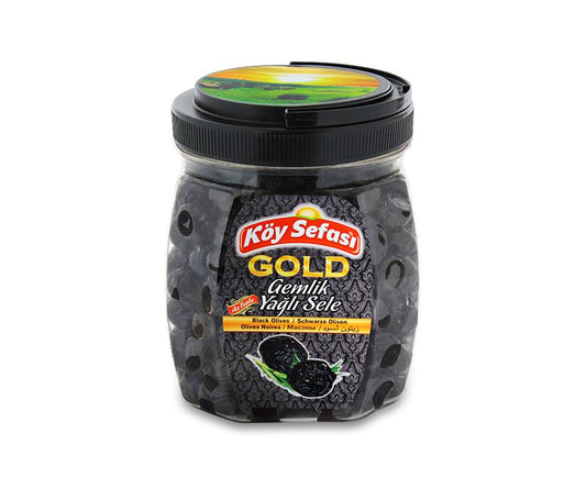Dorf Sefasi Gold Schwarze Oliven 450g Vorrat