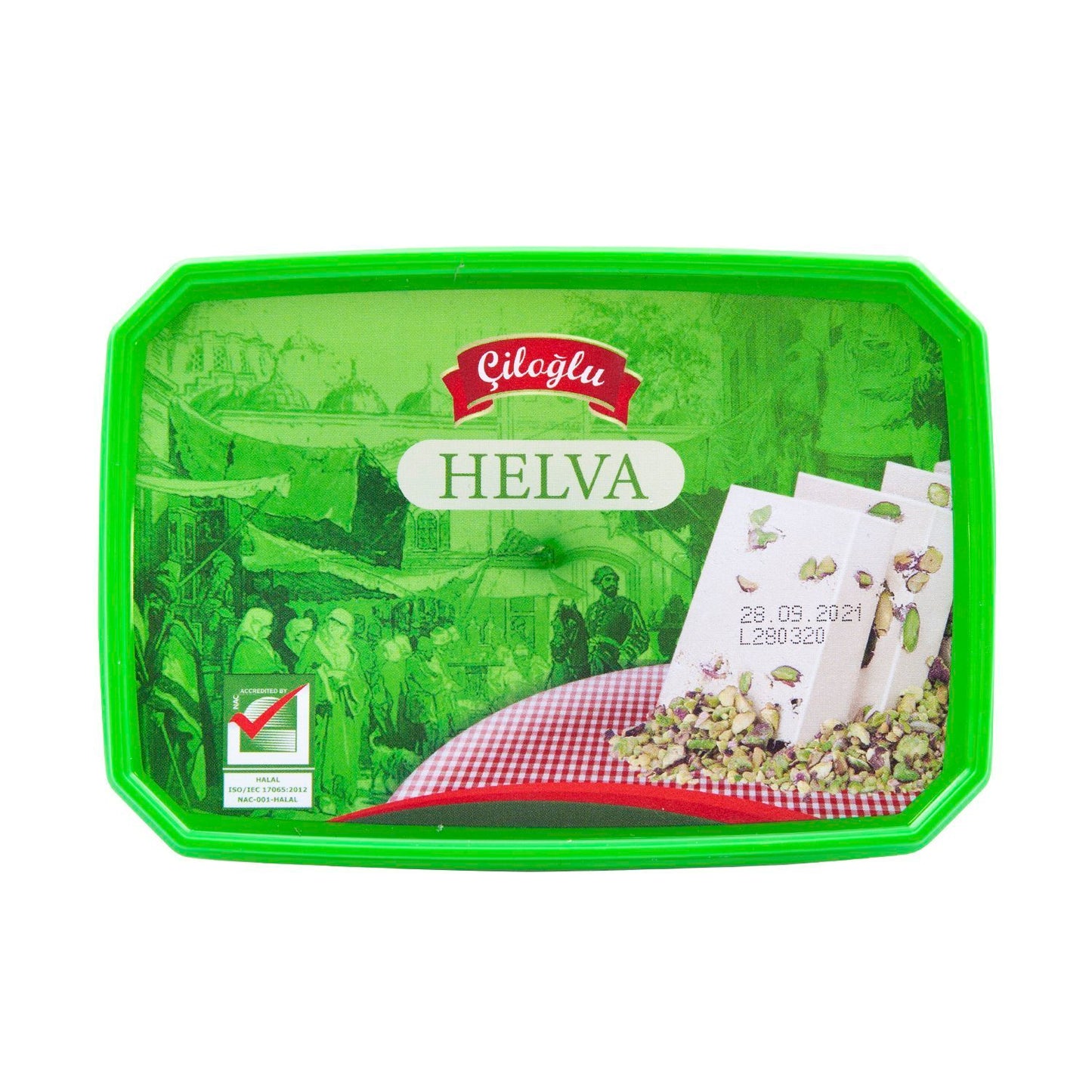 Ciloglu mit Pistazie Halva 350 türkische Süßware 350g Lokum