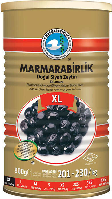 Sezgin Schwarze Oliven XXL 1kg Vorrat