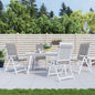JUNG Vida Gartenstuhlauflagen für Hochlehner 4 Stk. Grau 120x50x3cm Stoff