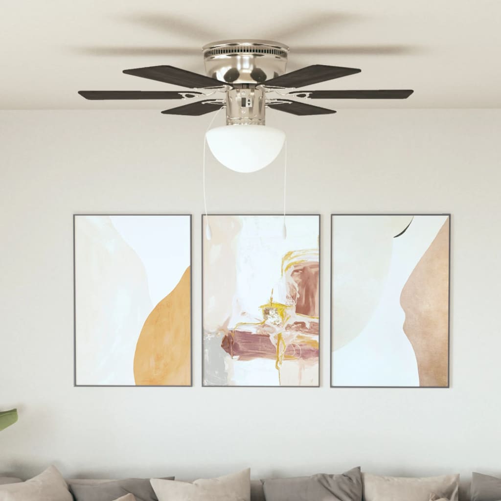 JUNG Vida Dekorativer Deckenventilator mit Leuchtmittel 82 cm Dunkelbraun