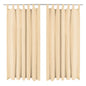 JUNG Vida Vorhänge Mikro-Satin 2 Stk. mit Schlaufen 140x245 cm Beige