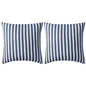 JUNG Vida Gartenkissen 2 Stk. Streifenmuster 45 x 45 cm Marineblau
