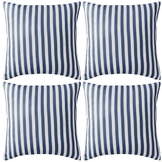 JUNG Vida Gartenkissen 4 Stk. Streifenmuster 45 x 45 cm Marineblau