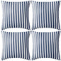 JUNG Vida Gartenkissen 4 Stk. Streifenmuster 45 x 45 cm Marineblau