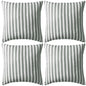 JUNG Vida Gartenkissen 4 Stk. Streifenmuster 45 x 45 cm Grau