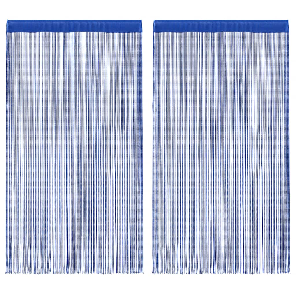 JUNG Vida Fadenvorhänge 2 Stk. 140 x 250 cm Blau
