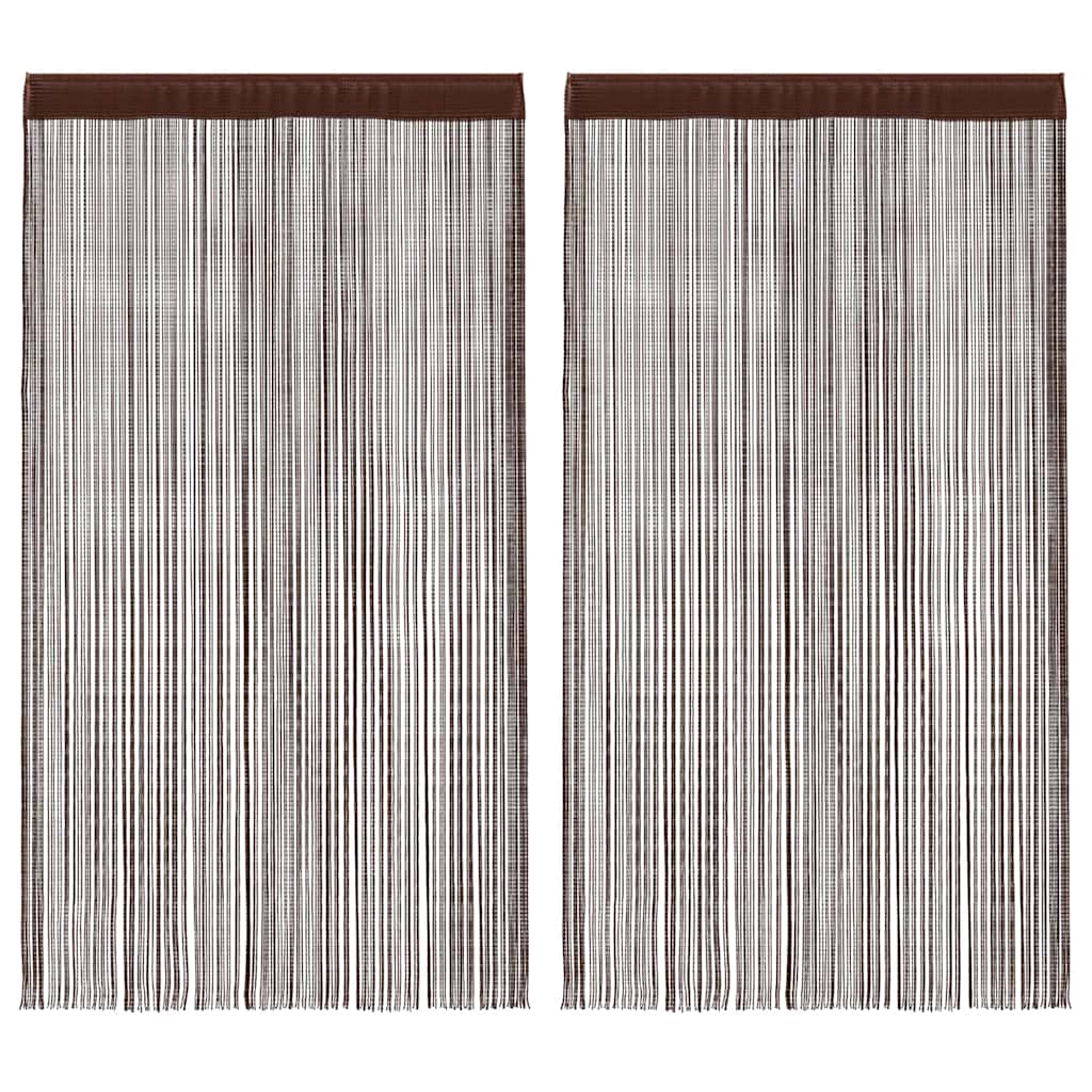 JUNG Vida Fadenvorhänge 2 Stk. 140 x 250 cm Braun