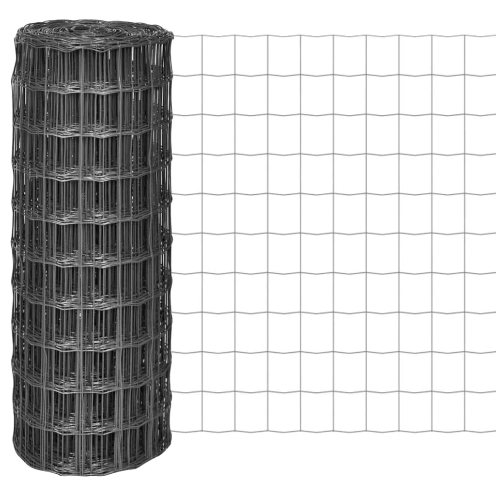 JUNG Vida Eurozaun Stahl 10 x 1 m Grau