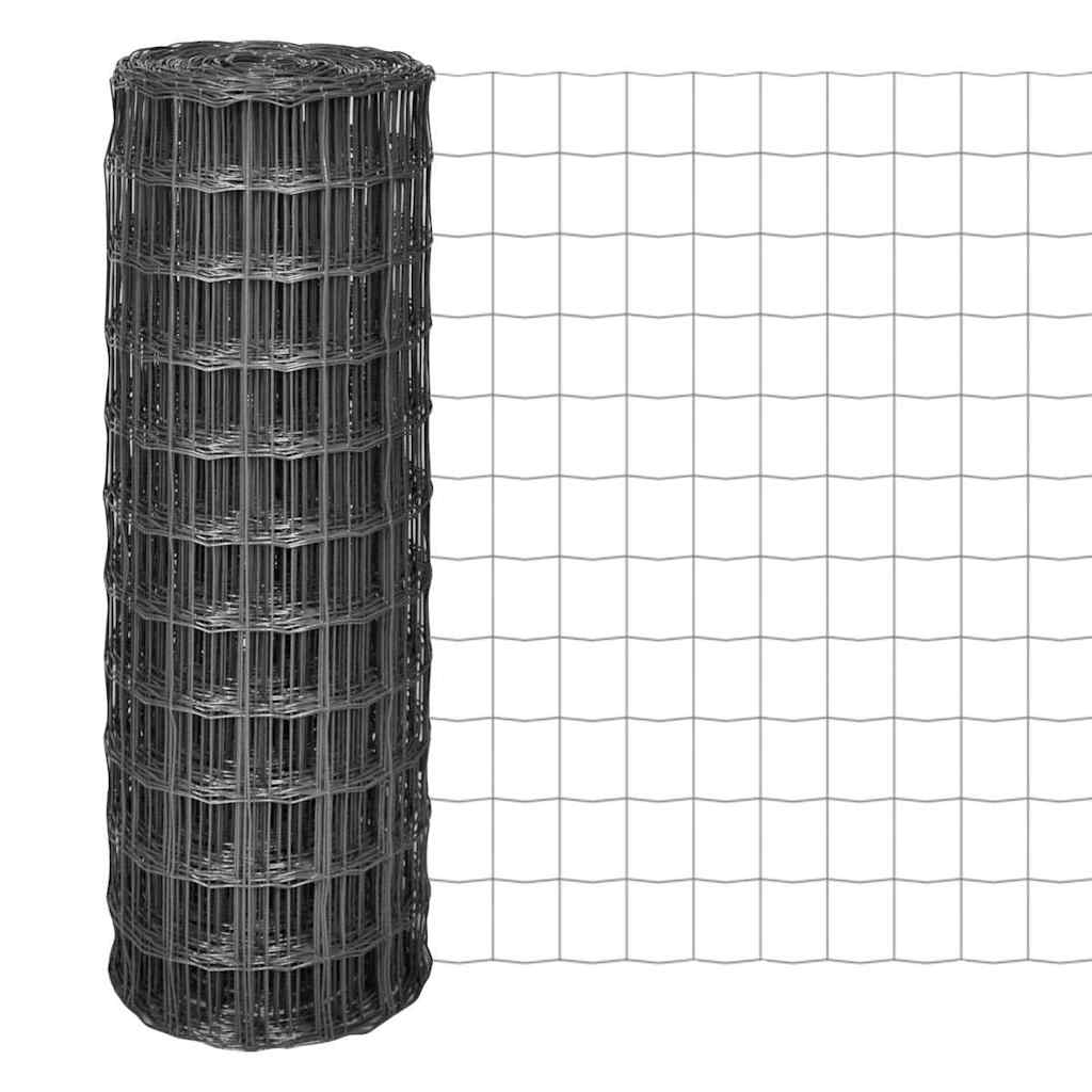 JUNG Vida Eurozaun Stahl 25 x 0,8 m Grau