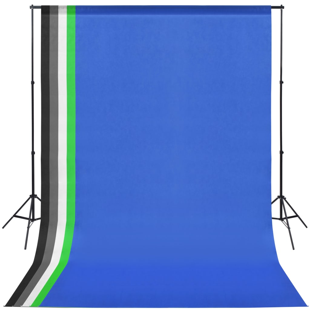 JUNG Vida Fotostudio-Set mit 5 farbigen Hintergründen und einstellbarer Aufhängung