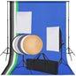 JUNG Vida Fotostudio-Set 5 farbige Hintergründe & 2 Softboxen