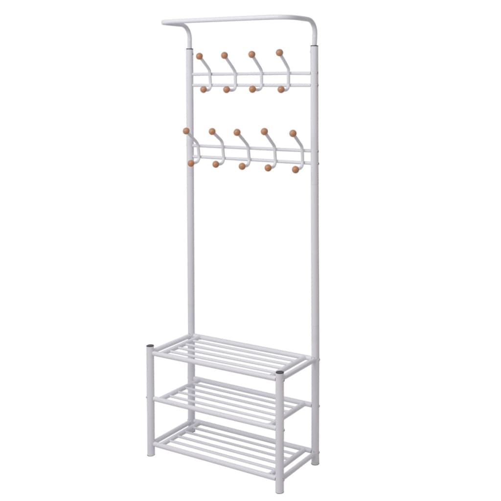 JUNG Vida Garderobe mit Schuhablage 68×32×182,5 cm Weiß
