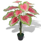 JUNG Vida Künstliche Caladium Pflanze mit Topf 85 cm Rot und Grün