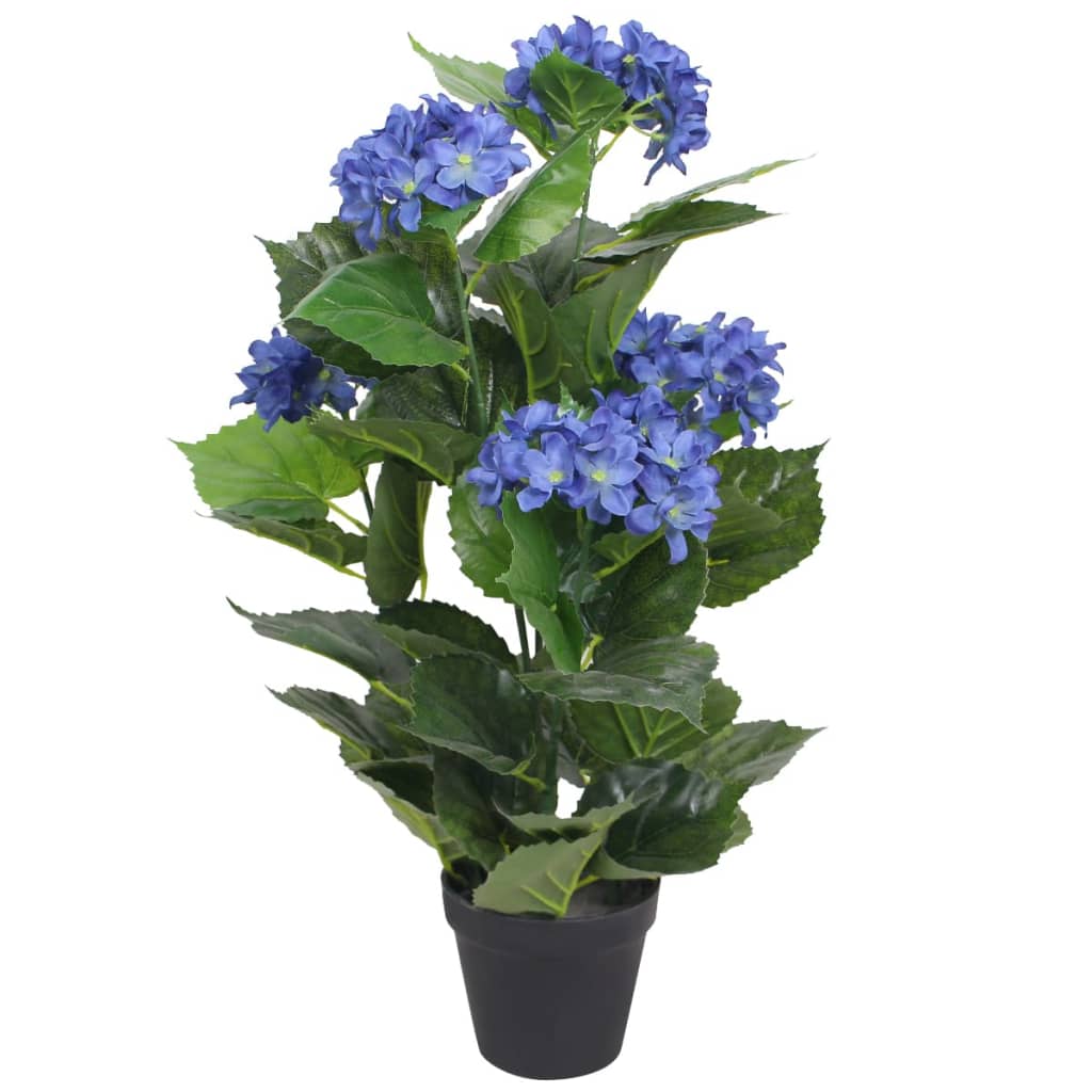 JUNG Vida Künstliche Hortensie mit Topf 60 cm Blau