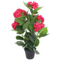 JUNG Vida Künstliche Hortensie mit Topf 60 cm Rot