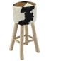JUNG Vida Barhocker Ziegenleder und Teak Massivholz