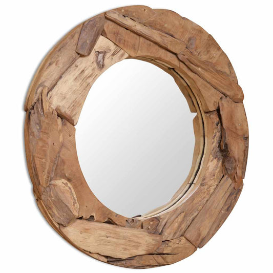 JUNG Vida Dekorativer Spiegel Teak 80 cm Rund
