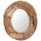 JUNG Vida Dekorativer Spiegel Teak 80 cm Rund