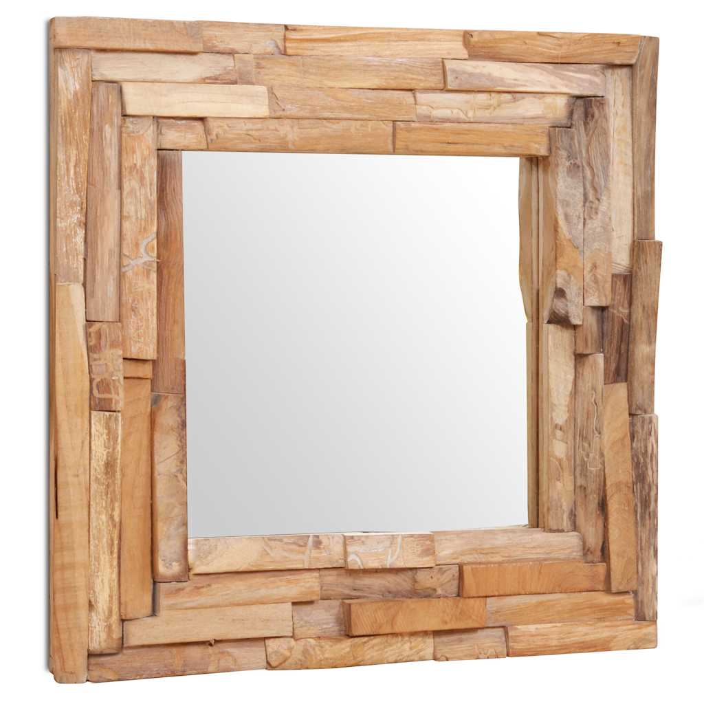 JUNG Vida Dekorativer Spiegel Teak 60 x 60 cm Quadratisch