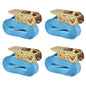 JUNG Vida Ratschen-Spanngurte 4 Stk. 0,8 Tonnen 6m×25mm Blau