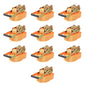 JUNG Vida Ratschen-Spanngurte 10 Stk. 2 Tonnen 8m×50mm Orange