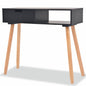 JUNG Vida Konsolentisch Kiefernholz Massiv 80 x 30 x 72 cm Schwarz