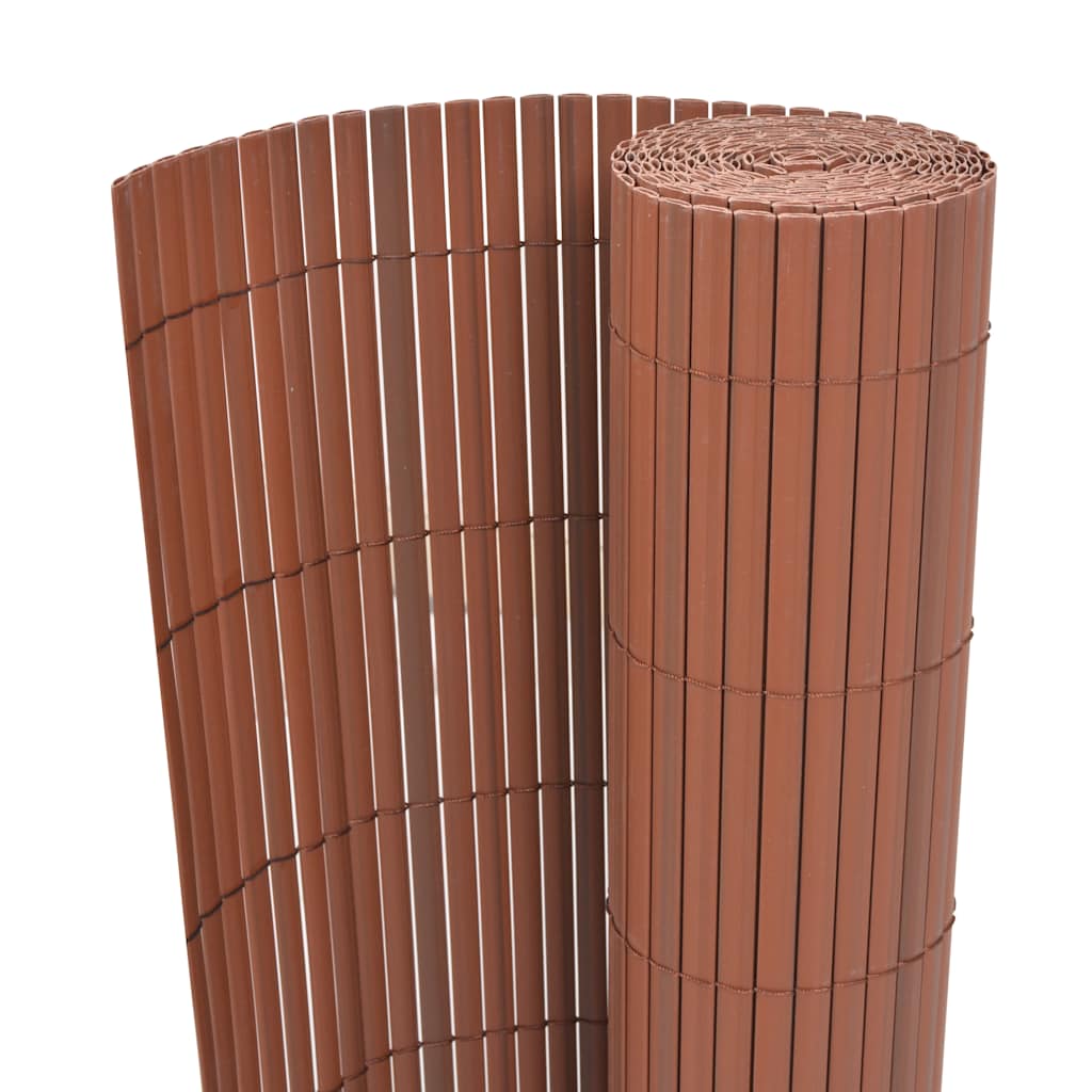 JUNG Vida Gartenzaun Doppelseitig PVC 90 x 300 cm Braun