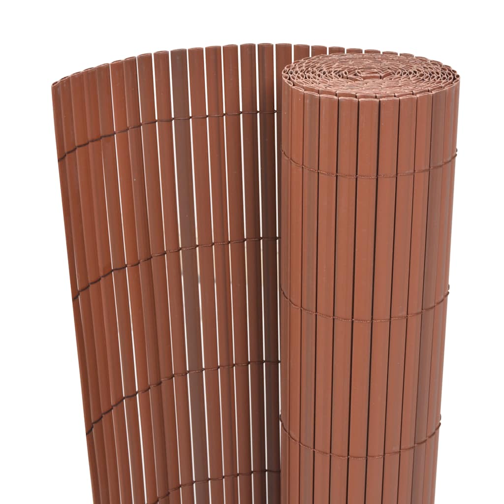 JUNG Vida Gartenzaun Doppelseitig PVC 90 x 500 cm Braun