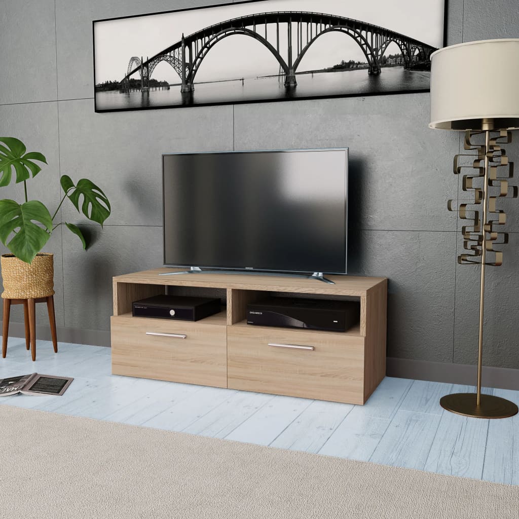JUNG Vida TV-Schrank Holzwerkstoff 95x35x36 cm Eiche