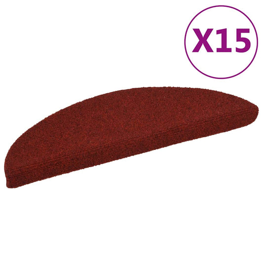 JUNG Vida Stufenmatten Selbstklebend 15 Stk. 56x17x3 cm Bordeauxrot Halbrund