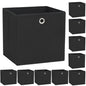 JUNG Vida Aufbewahrungsboxen 10 Stk. Vliesstoff 32 x 32 x 32 cm Schwarz
