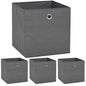 JUNG Vida Aufbewahrungsboxen 4 Stk. Vliesstoff 32x32x32 cm Grau