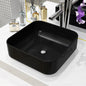 JUNG Vida Waschbecken Keramik Quadratisch Schwarz 38 x 38 x 13,5 cm