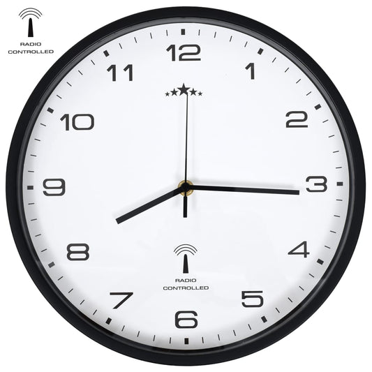 JUNG Vida Funkwanduhr Quarzwerk 31 cm Weiß & Schwarz