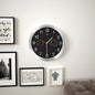 JUNG Vida Wanduhr mit Quarzwerk, Hygrometer und Thermometer 30 cm Schwarz