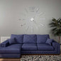 JUNG Vida 3D-Wanduhr Modernes Design 100 cm XXL Silbern