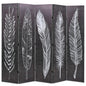 JUNG Vida Raumteiler klappbar 200 x 170 cm Federn Schwarz-Weiß