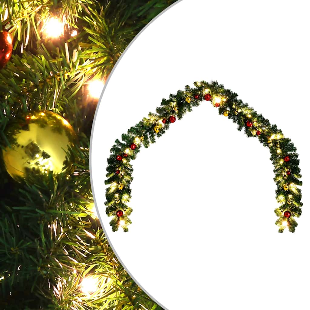 JUNG Vida Weihnachtsgirlande mit Kugeln und LED-Leuchten 5 m