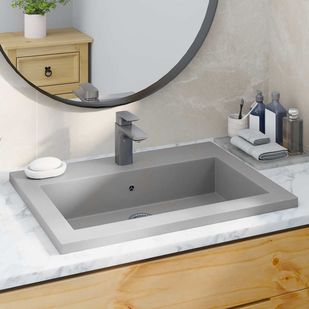 JUNG Vida Granitbecken 600×450×120 mm Grau