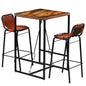 JUNG Vida Bar-Set 3-tlg. Altholz Massiv und Echtes Ziegenleder