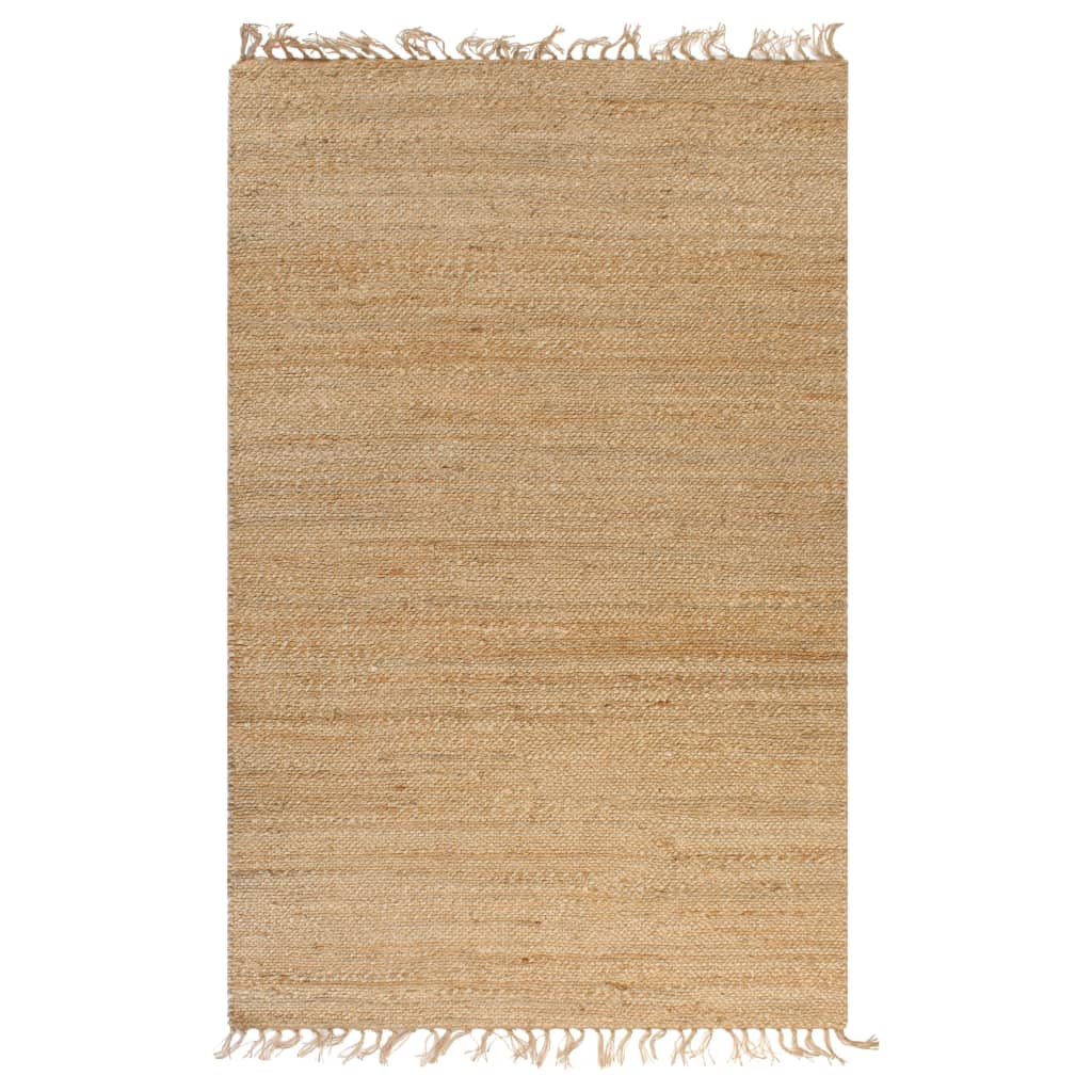 JUNG Vida Handgewebter Teppich Jute 120 x 180 cm Natur