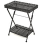 JUNG Vida Beistelltisch Klappbar Vintage Metall 58 x 35 x 72 cm Schwarz