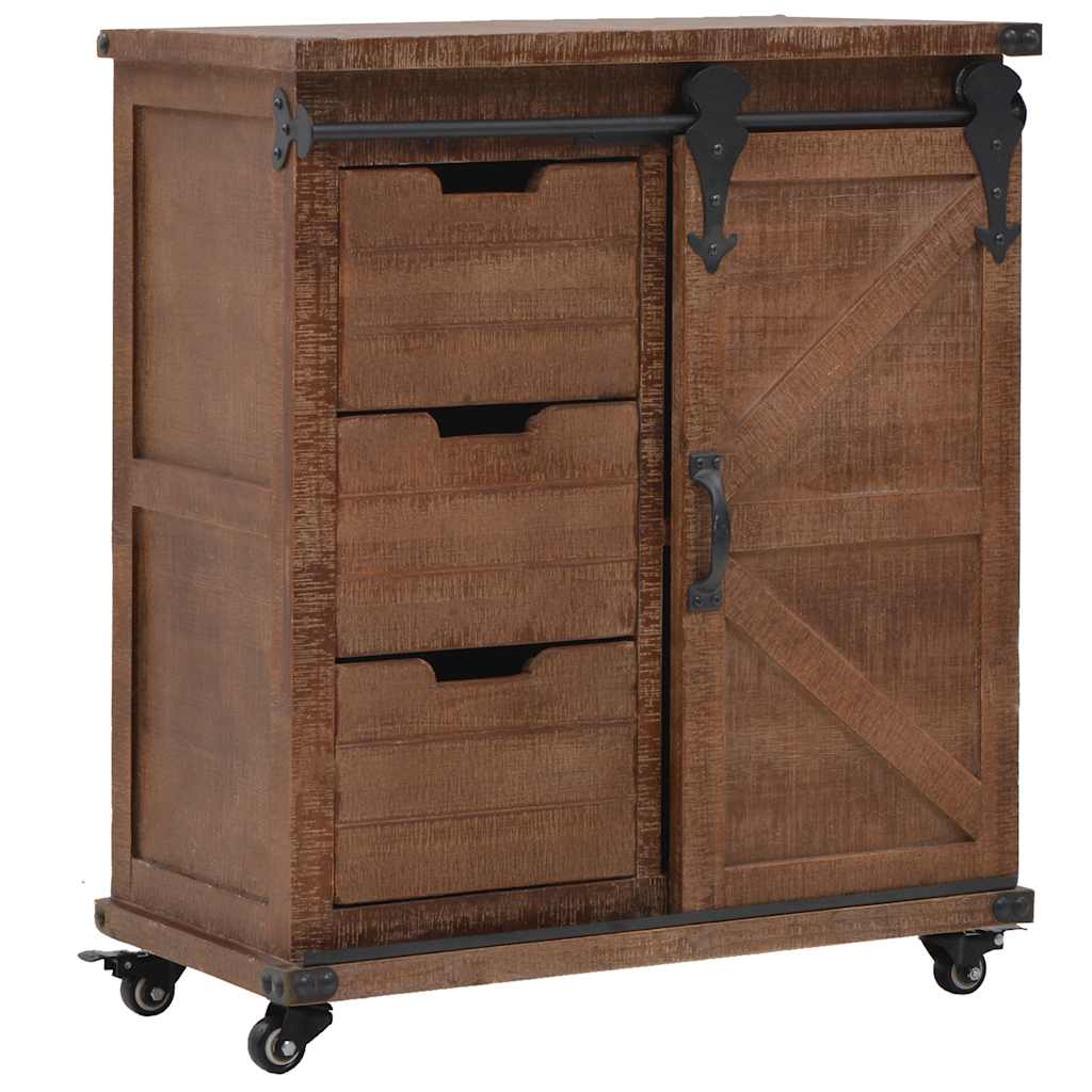 JUNG Vida Sideboard Massivholz Tanne 64x33,5x75 cm Braun