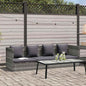 JUNG Vida Garten-Sofabett 200x60 cm Poly Rattan Grau